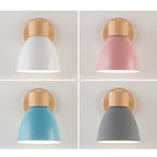 Modern Minimalist Wooden Cone LED Wall Sconce | 1-Light