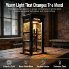 Phone Booth Table Lamp LED Vintage Miniature Night Light Retro Desk Lamp Home Decor