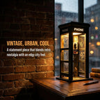 Phone Booth Table Lamp LED Vintage Miniature Night Light Retro Desk Lamp Home Decor