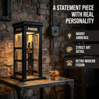 Phone Booth Table Lamp LED Vintage Miniature Night Light Retro Desk Lamp Home Decor