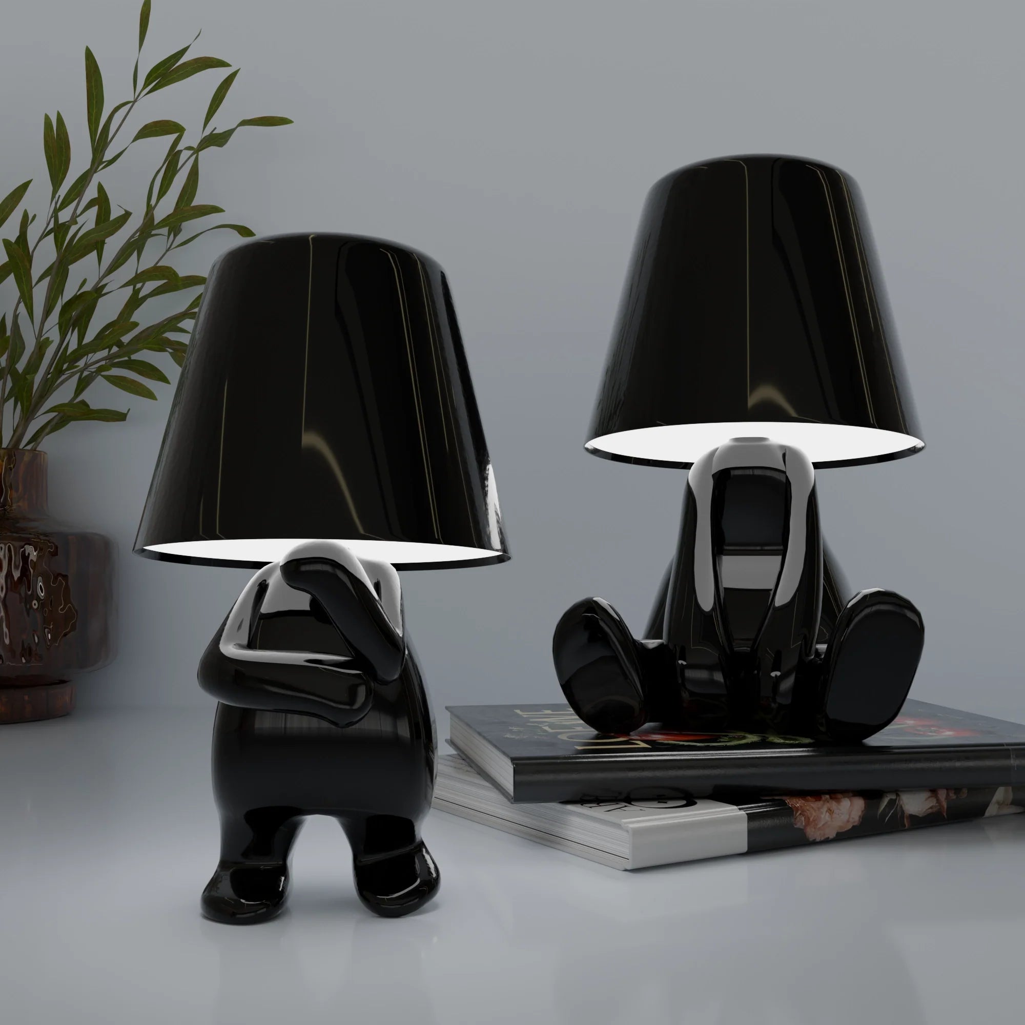 Black Thinkers Modern Artistic Table Lamp Collection Accent Light