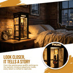 Phone Booth Table Lamp LED Vintage Miniature Night Light Retro Desk Lamp Home Decor
