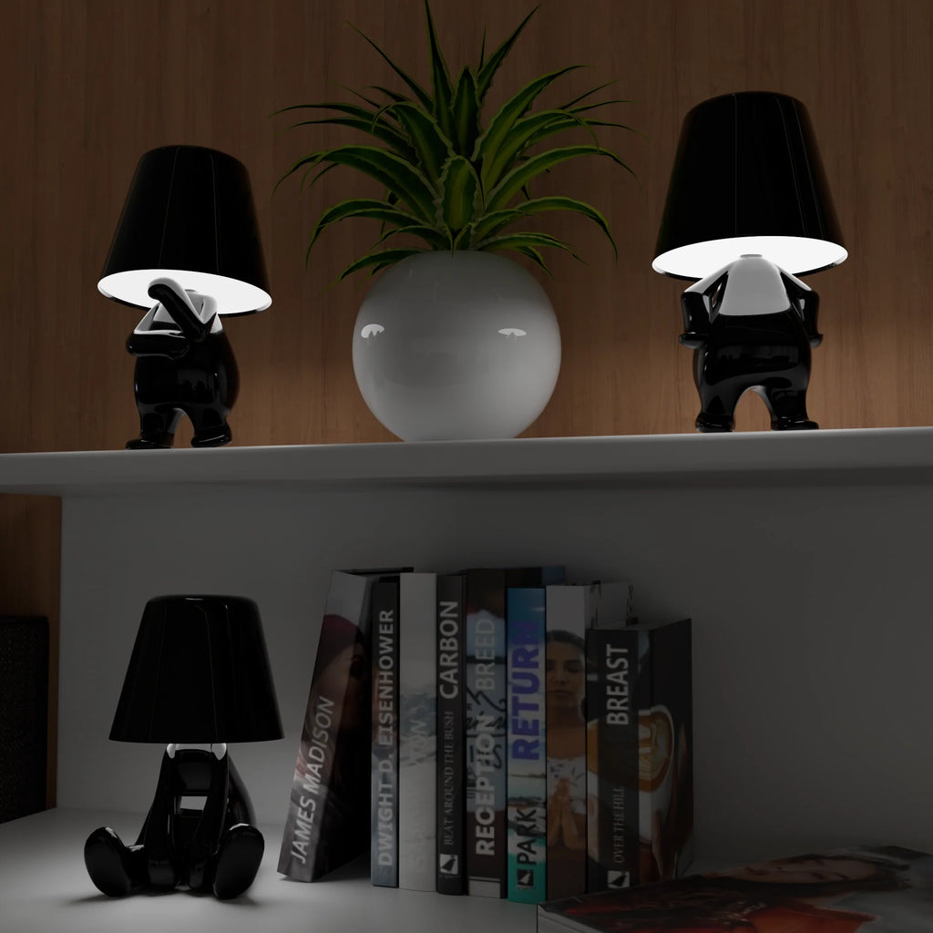 Black Thinkers Modern Artistic Table Lamp Collection Accent Light