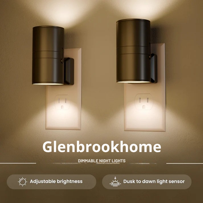 Plug-In Night Light – Dusk to Dawn Dimmable LED Nightlight for Hallway & Bedroom