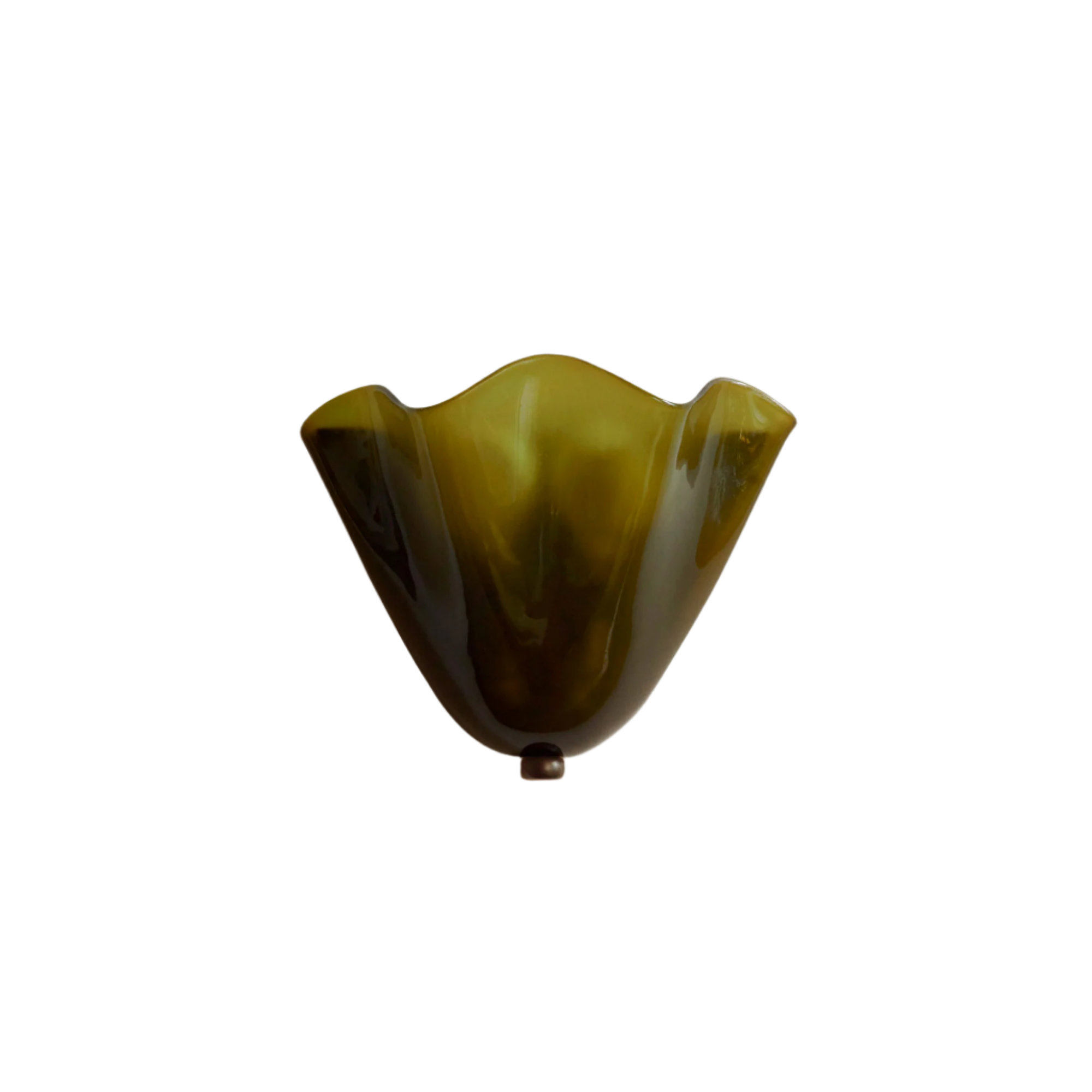Retro Stained Glass Shell Skirt LED Wall Sconce – Art Deco Vintage Wall Light 1-Light