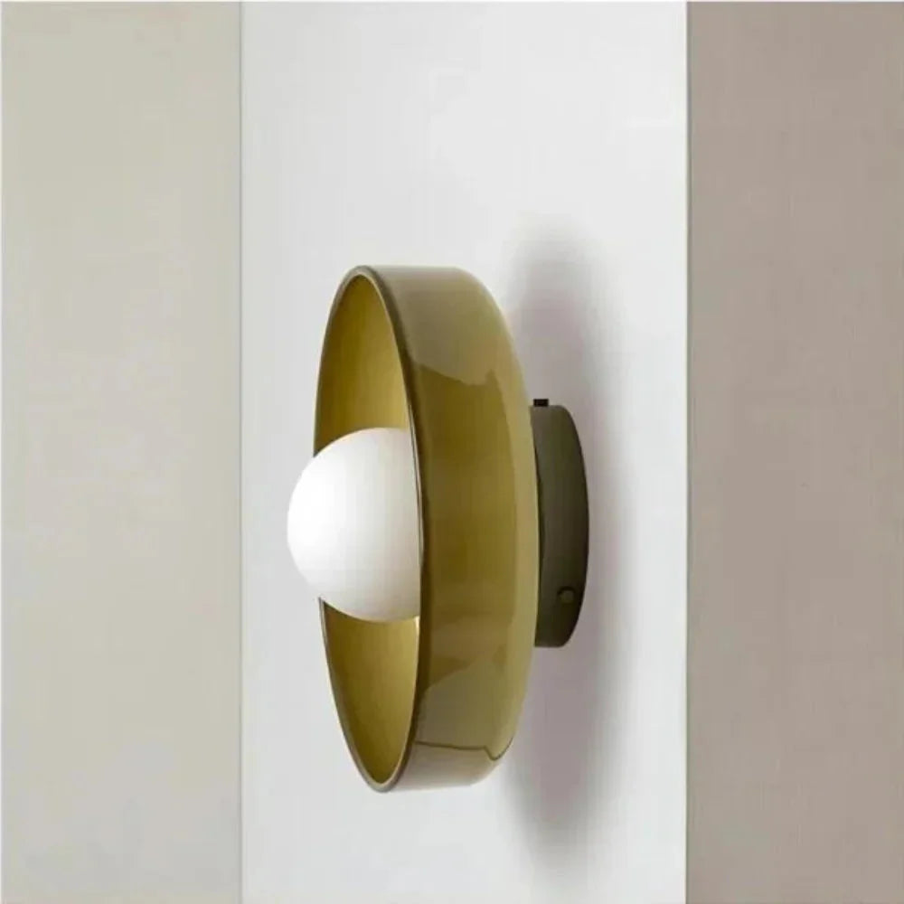 Modern Glass Disc Ceiling and Wall Light LED 1-Light