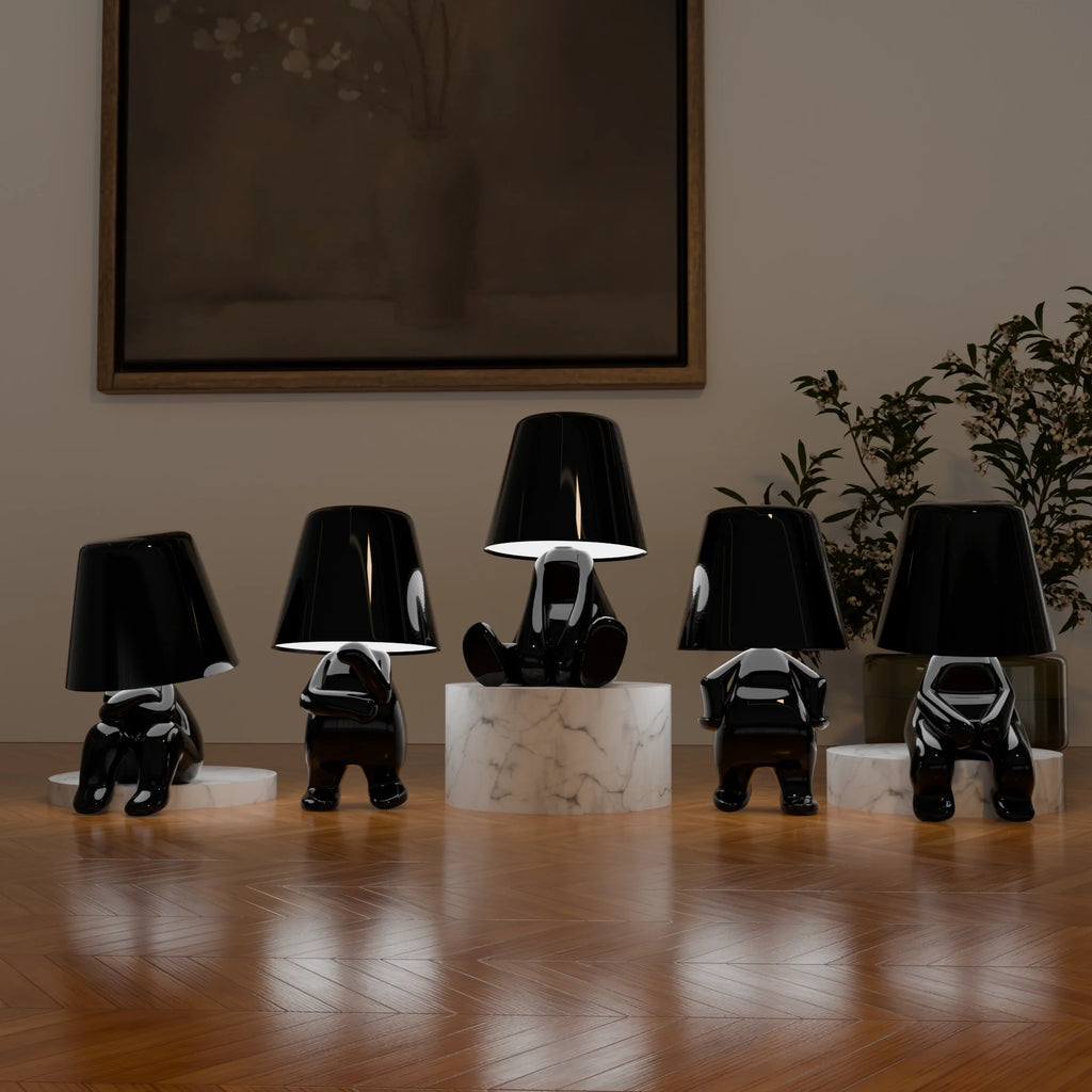 Black Thinkers Modern Artistic Table Lamp Collection Accent Light