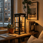 Phone Booth Table Lamp LED Vintage Miniature Night Light Retro Desk Lamp Home Decor