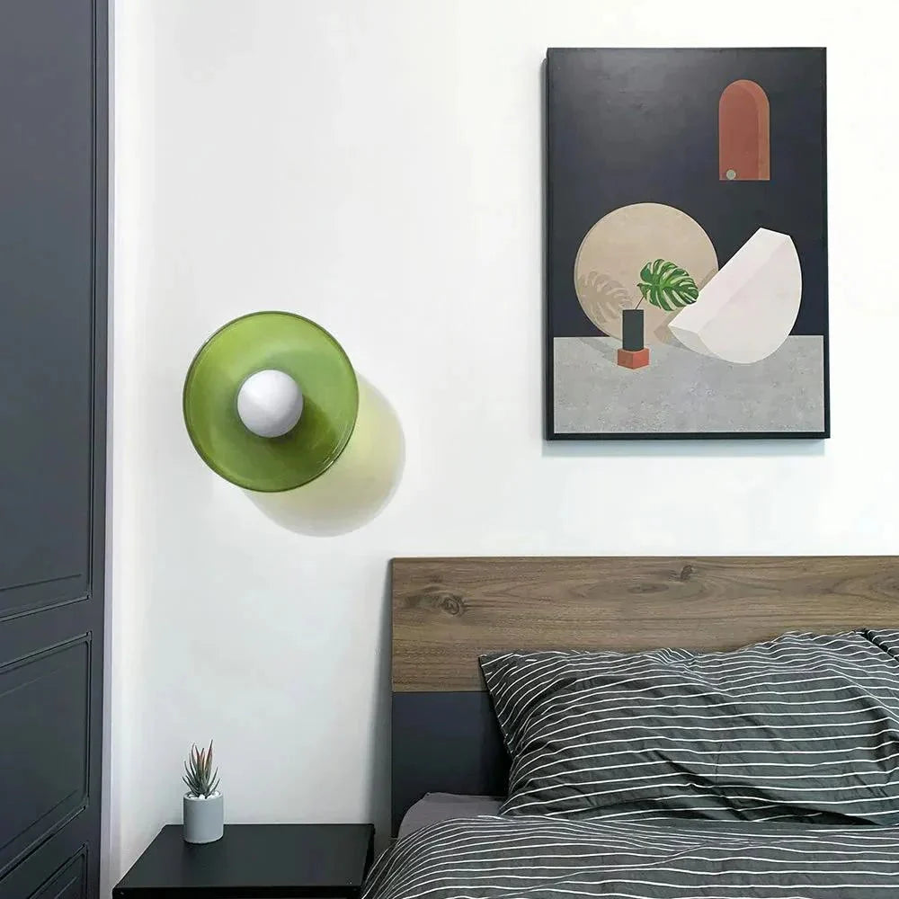 Modern Glass Disc Ceiling and Wall Light LED 1-Light