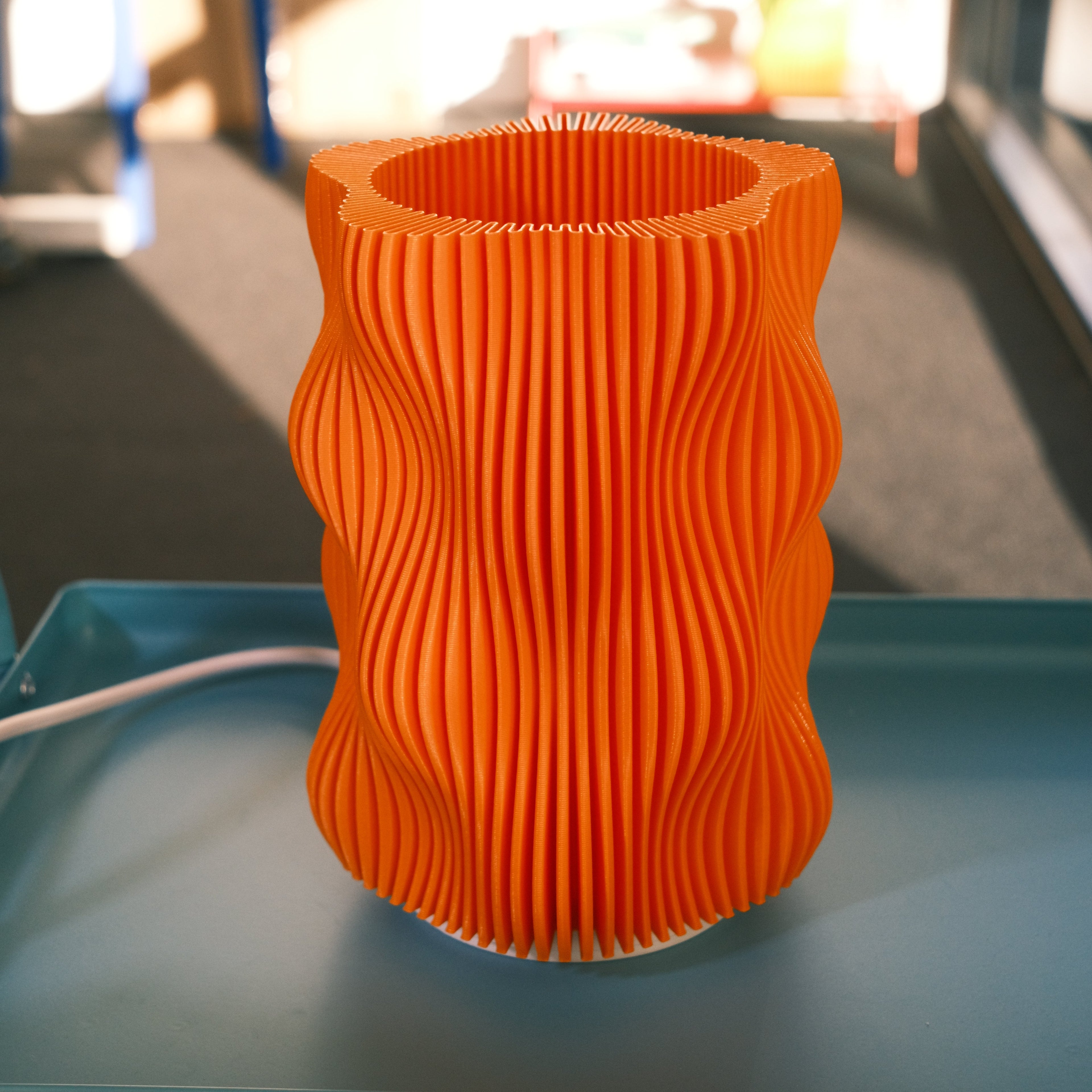 Bubble Table Lamp Mandarin Orange LED Mushroom Bedside Light Glenbrookhome