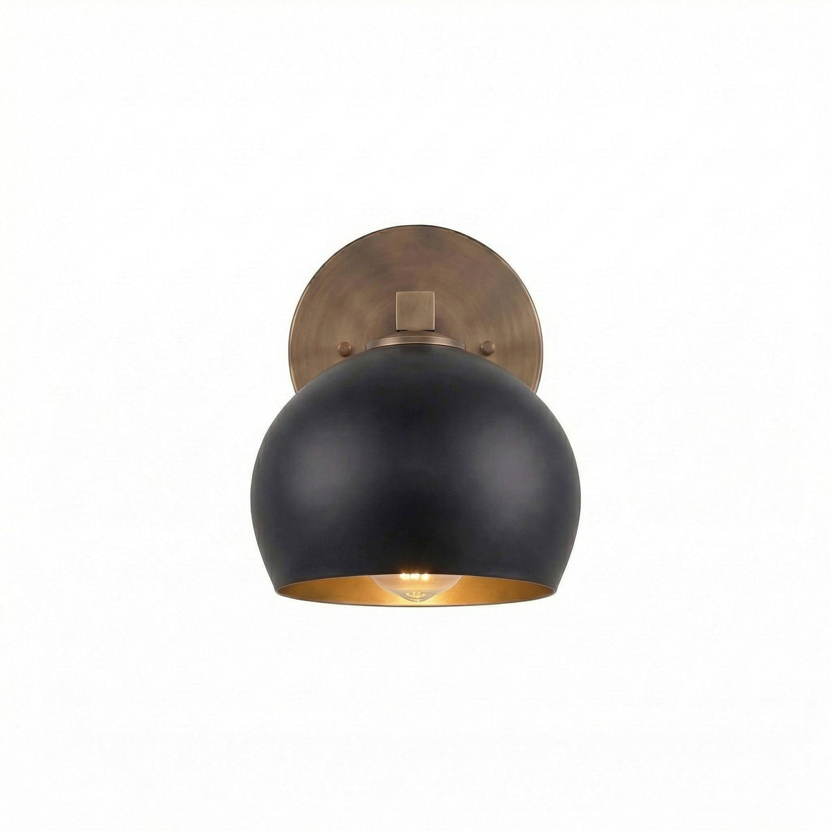 Adrian Modern Minimalist Metal Glass Globe Wall Light