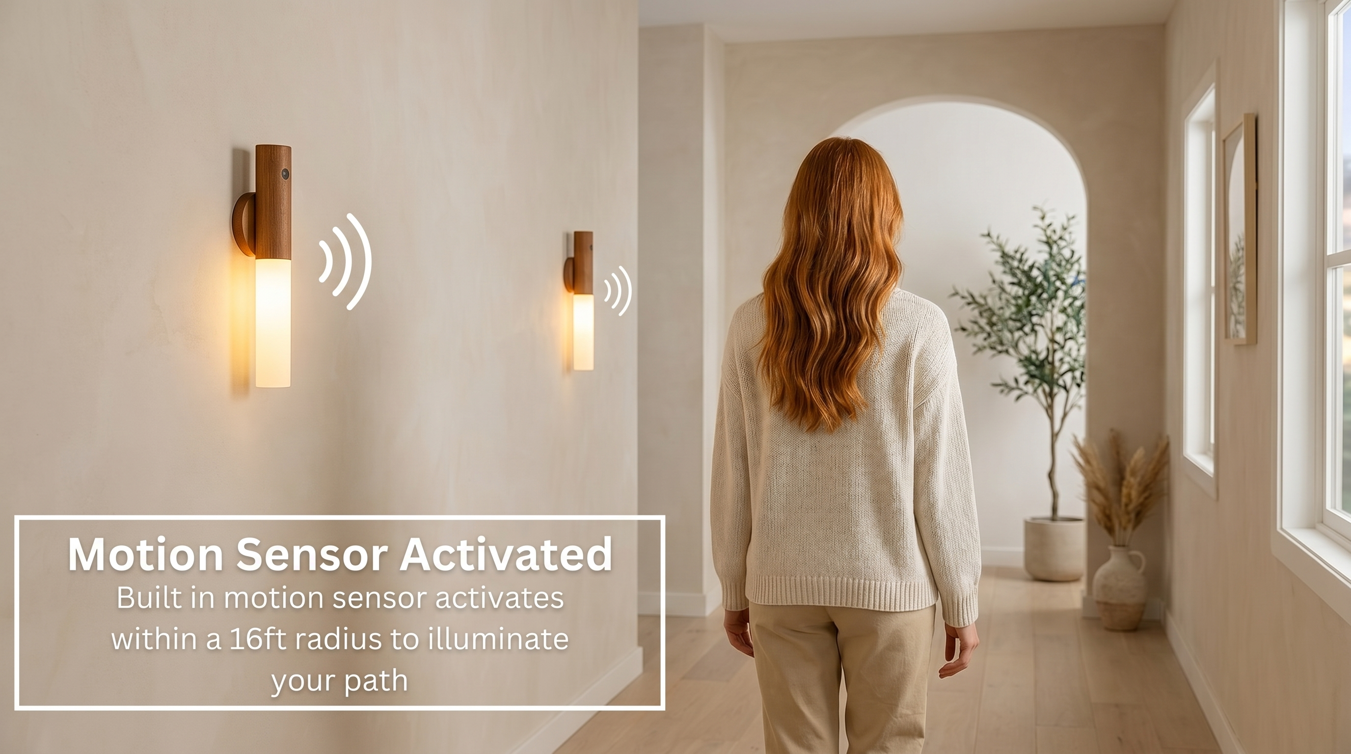 Rechargeable Wall Sconce – Battery Operated Wireless LED Wall Light