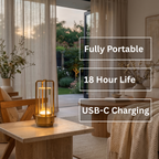 Cordless Table Lamp Rechargeable – Portable LED Lantern for Bedroom & Living Room