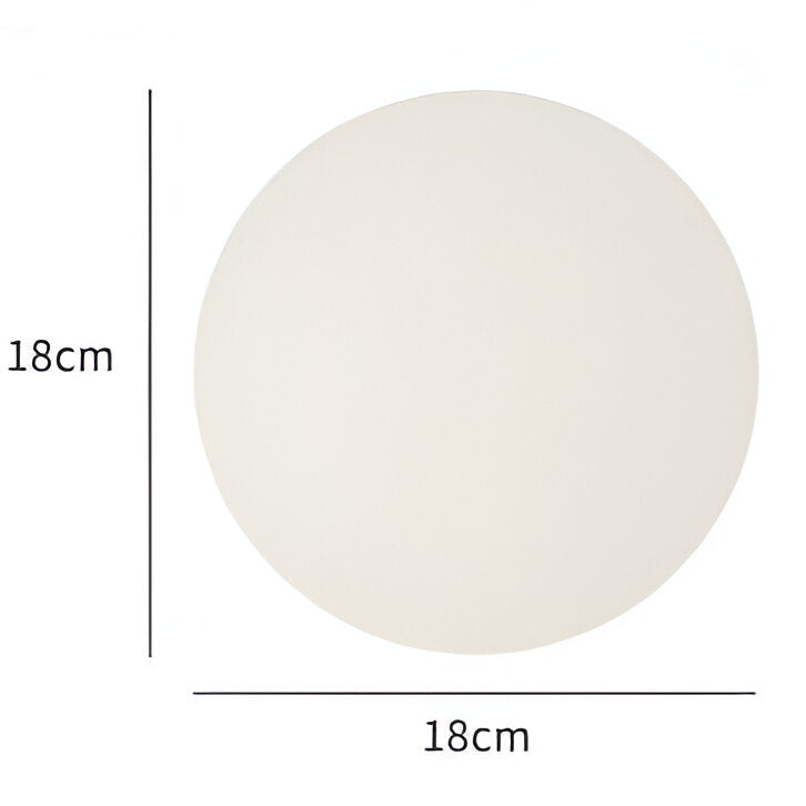 Minimalist Round Glass LED Wall Sconce – Frosted Globe Bedside Wall Light 1-Light