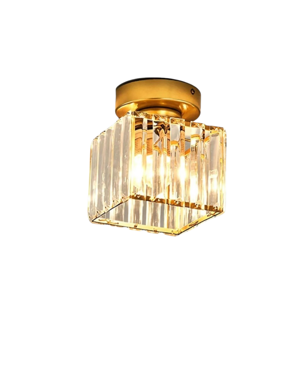 Modern Glass Square Ceiling Light 1-Light