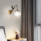 Vintage Glass Globe 1-Light Mermaid Wall Sconce