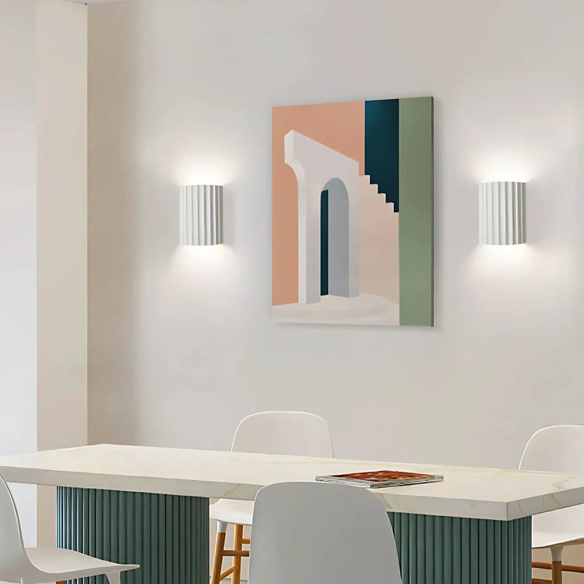 Nordic Resin Striped Wall Sconce LED 1-light