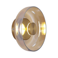Minimalist Brass & Glass Round Wall Sconce LED 1-Light