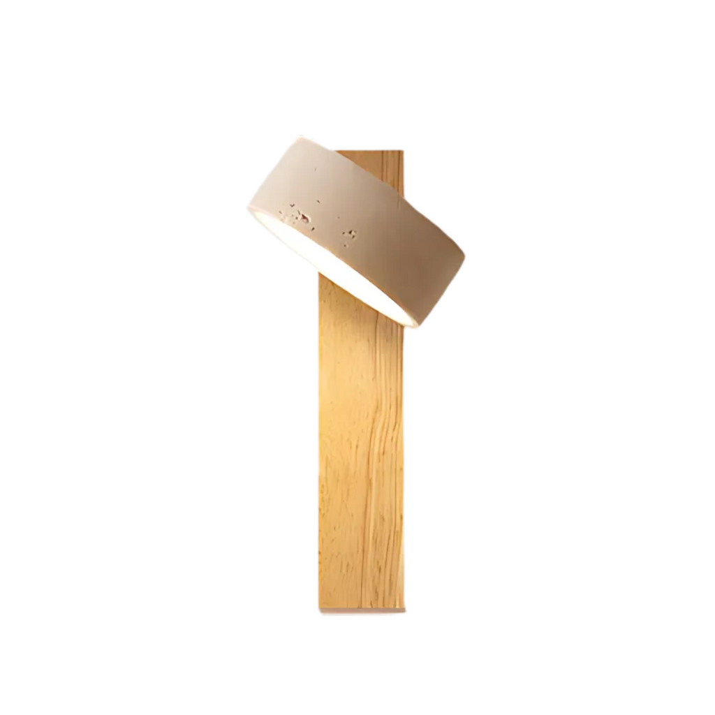 Wabi-sabi Travertine Wood LED Wall Sconce 1-Light