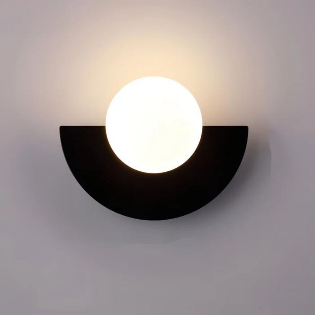 Modern Minimalist Glass Globe Wall Sconce LED 1-Light
