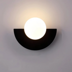Modern Minimalist Glass Globe Wall Sconce LED 1-Light