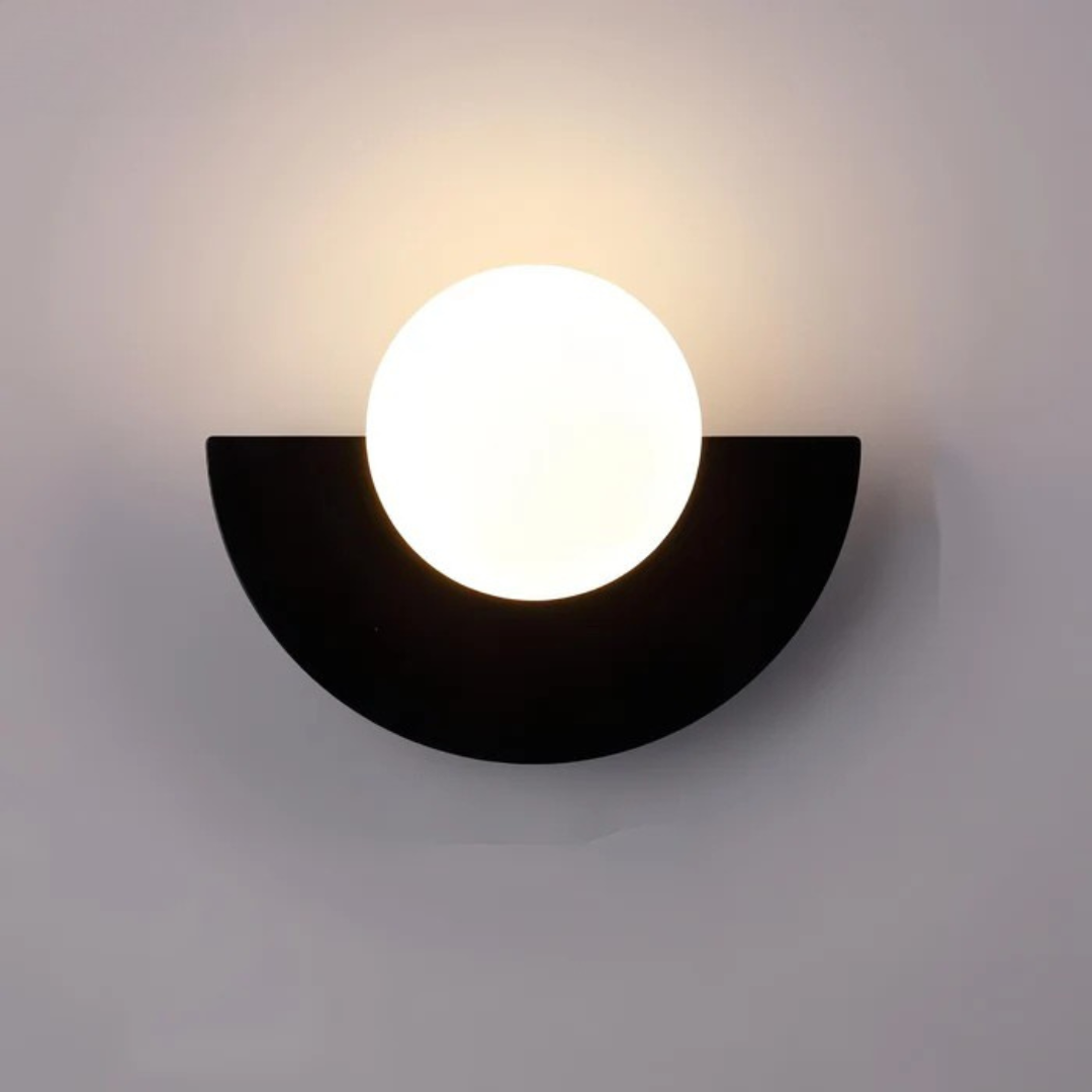 Modern Minimalist Glass Globe Wall Sconce LED 1-Light