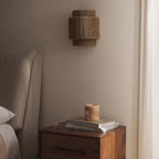 Vintage Bohemian Hand-Woven Rope Wall Sconce LED 1-Light