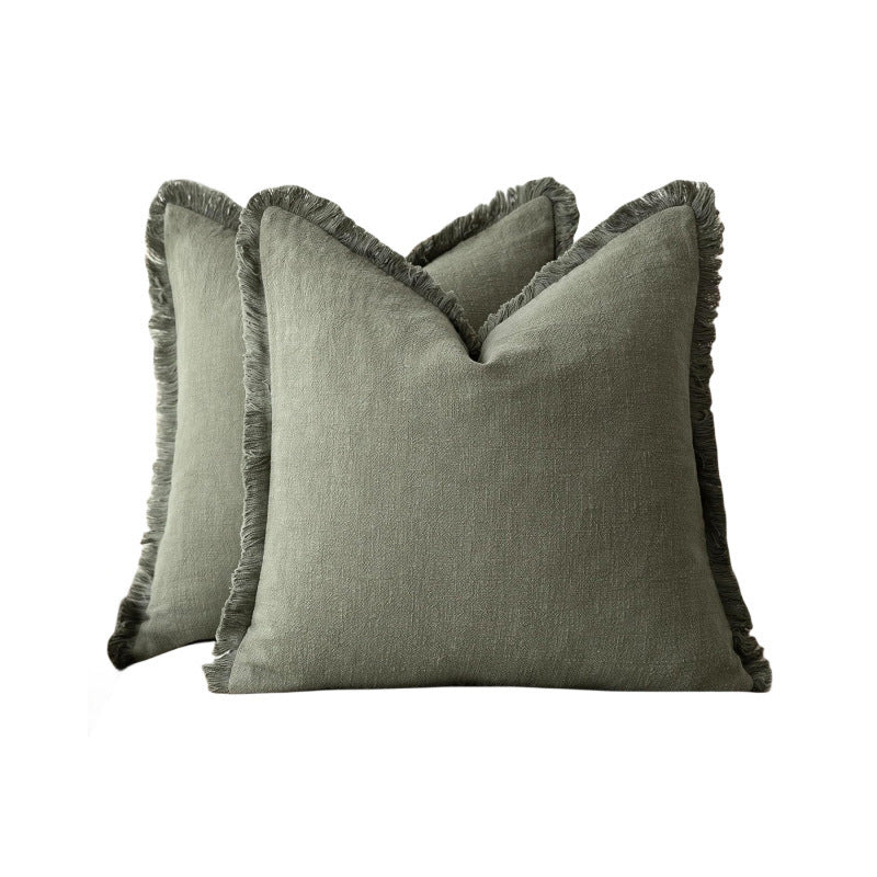 Pillowcase Bohemian Style Solid Color Tassel Headboard Cushion Seat Cushion Living Room Sofa Pillowcase Cross-Border