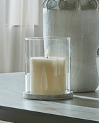 Athena Stone Natural Hurricane Candle Lantern Home Decor