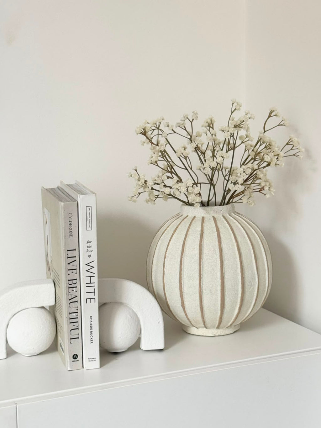 Artificial Cream Neutral Gypsophila Stem Faux Flower Decor