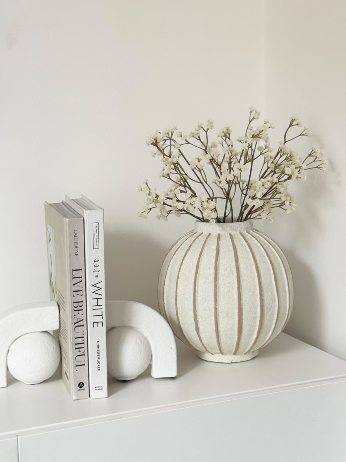 Artificial Cream Neutral Gypsophila Stem Faux Flower Decor