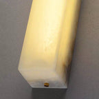 Modern Alabaster Rectangular Outdoor Wall Light LED 1-Light