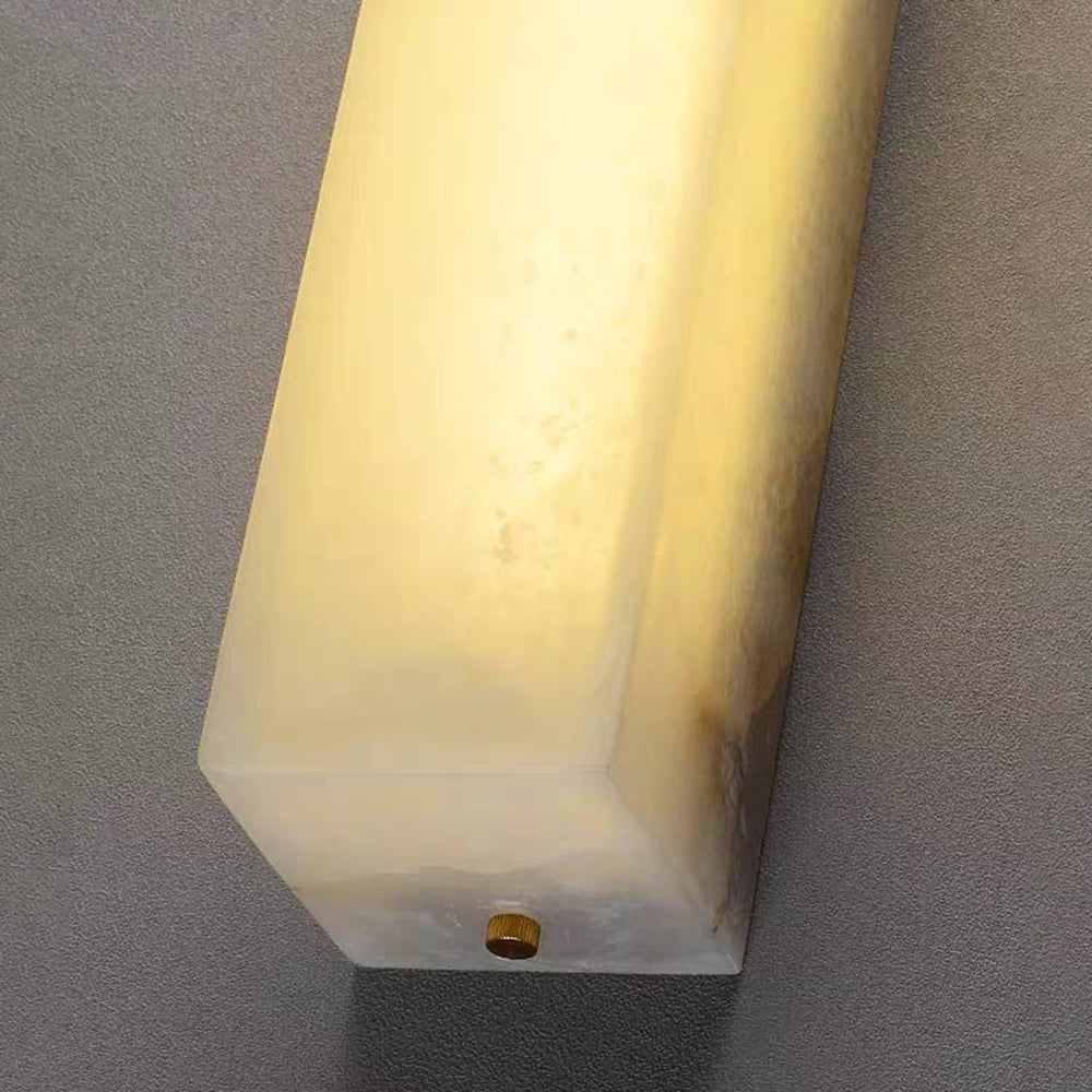 Modern Alabaster Rectangular Outdoor Wall Light LED 1-Light