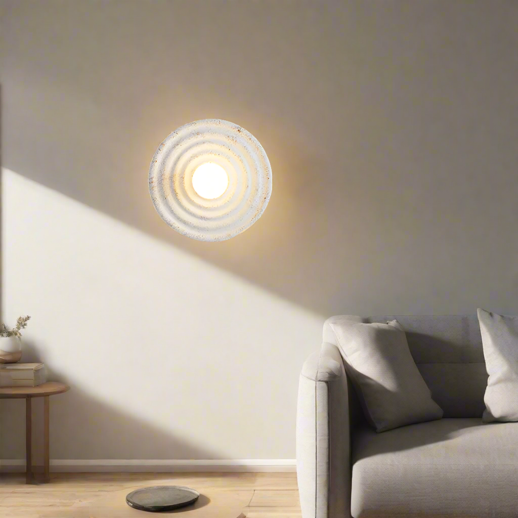 Modern Minimalist Resin Circular Wall Sconce G4 1-Light