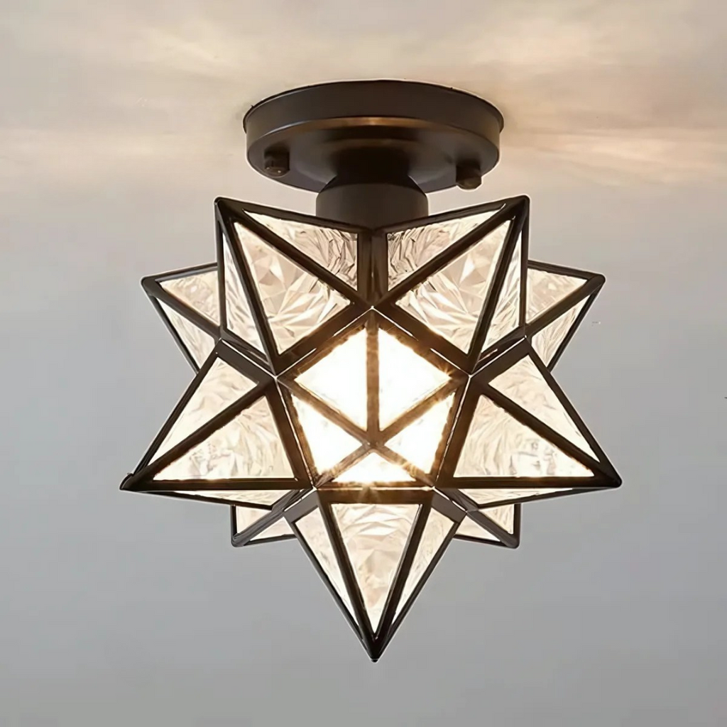 Modern Star-Shaped LED Ceiling Light – 1 Light