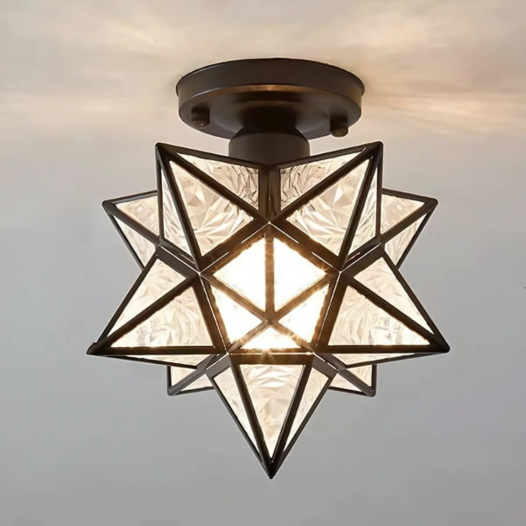 Modern Star-Shaped LED Ceiling Light – 1 Light