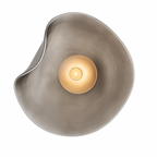 Nordic Curved Glass Japandi LED Wall Sconce 1-Light