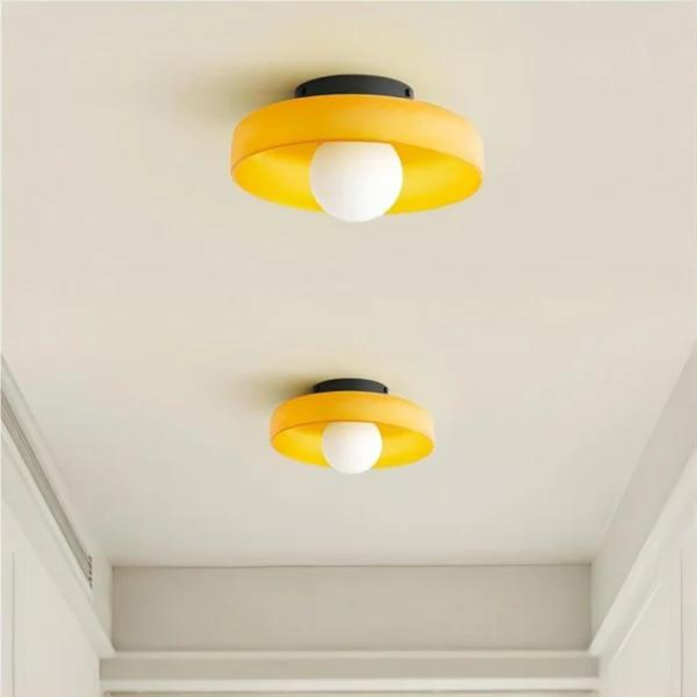 Modern Glass Disc Ceiling and Wall Light LED 1-Light