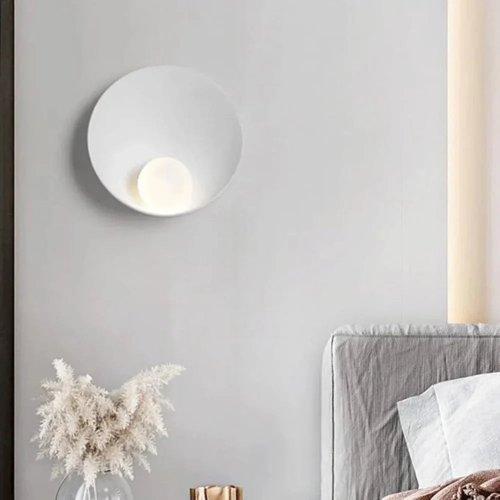 Modern Japandi Resin Bowl Wall Sconce G9 1-Light