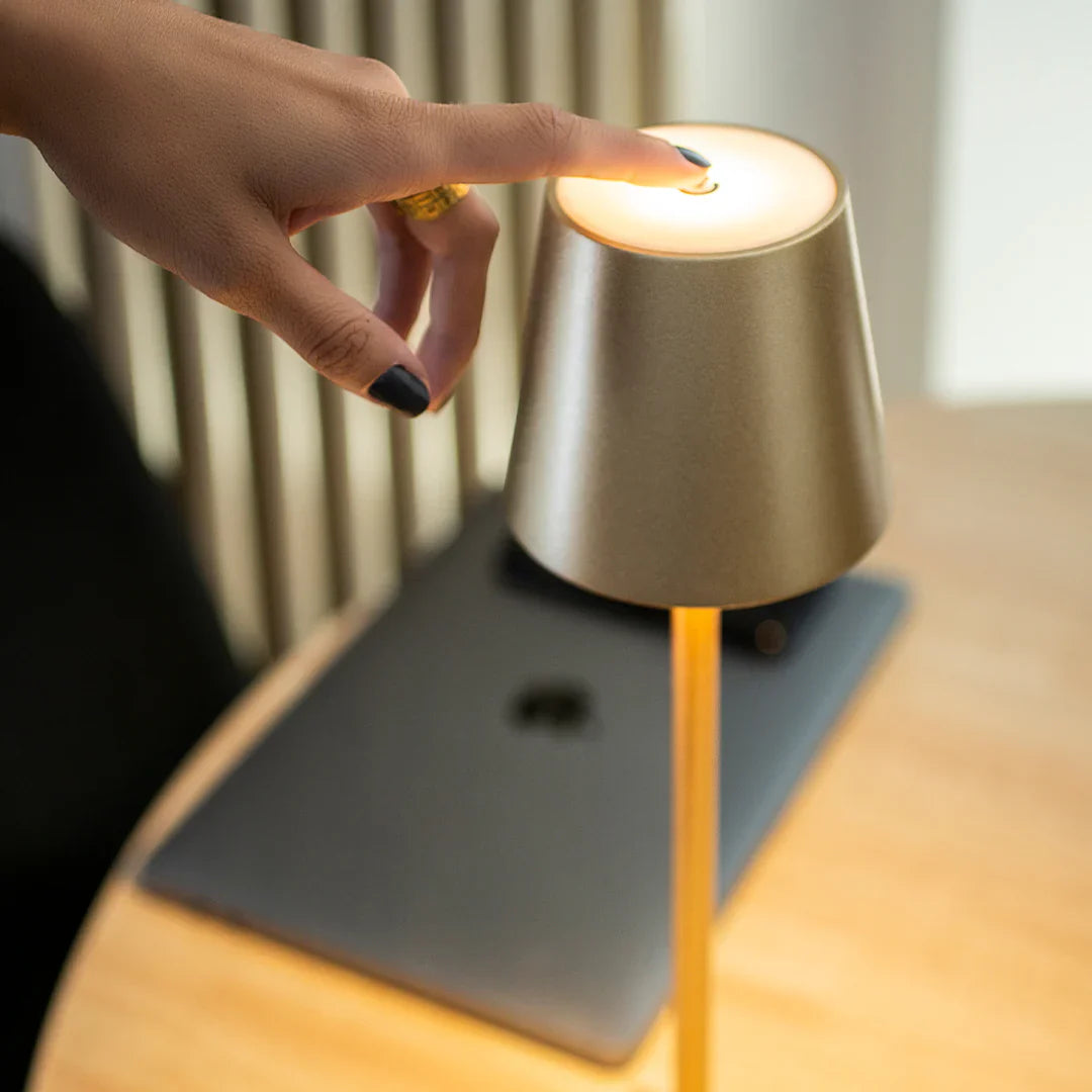 Slim LED Table Lamp with Shade – Modern Bedside Night Light for Bedroom, Living Room & Nightstand