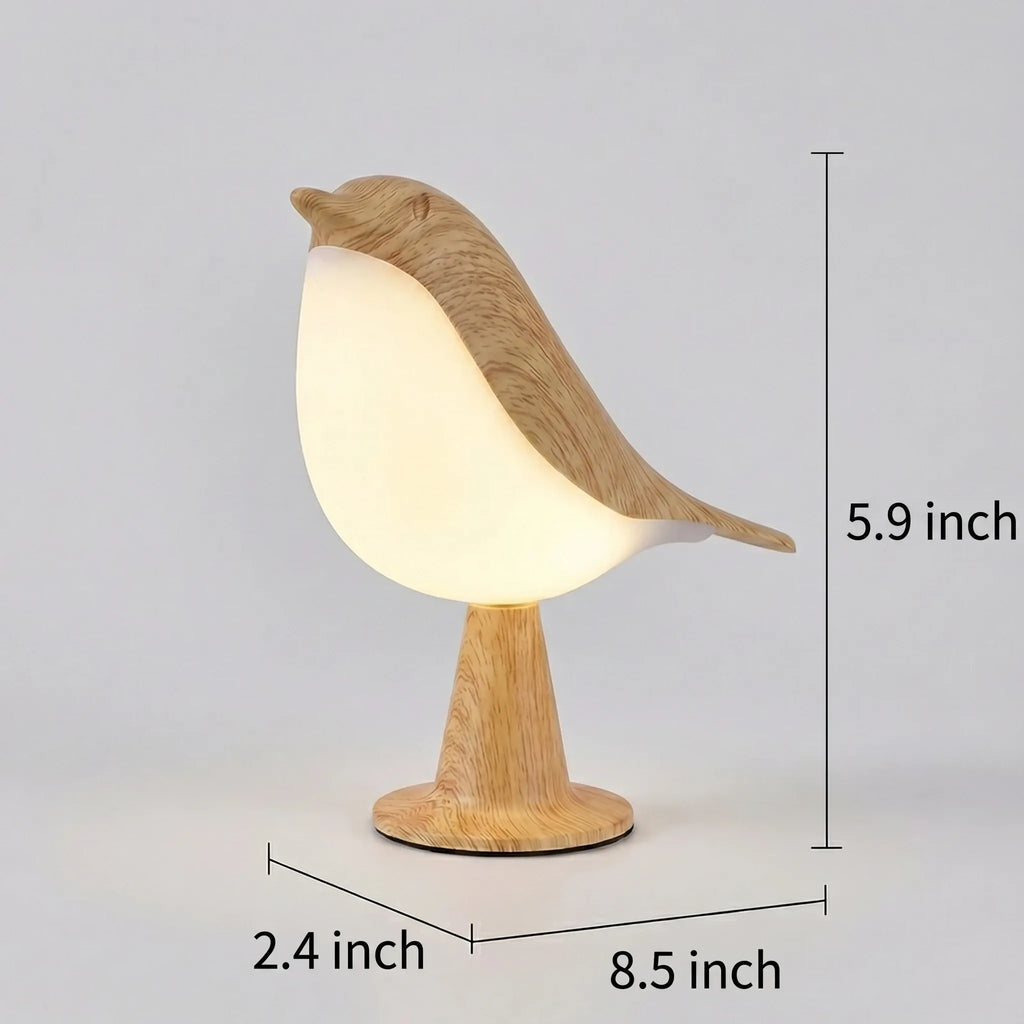 Bird Table Lamp LED Glowing Night Light Decorative Animal Desk Lamp for Bedroom