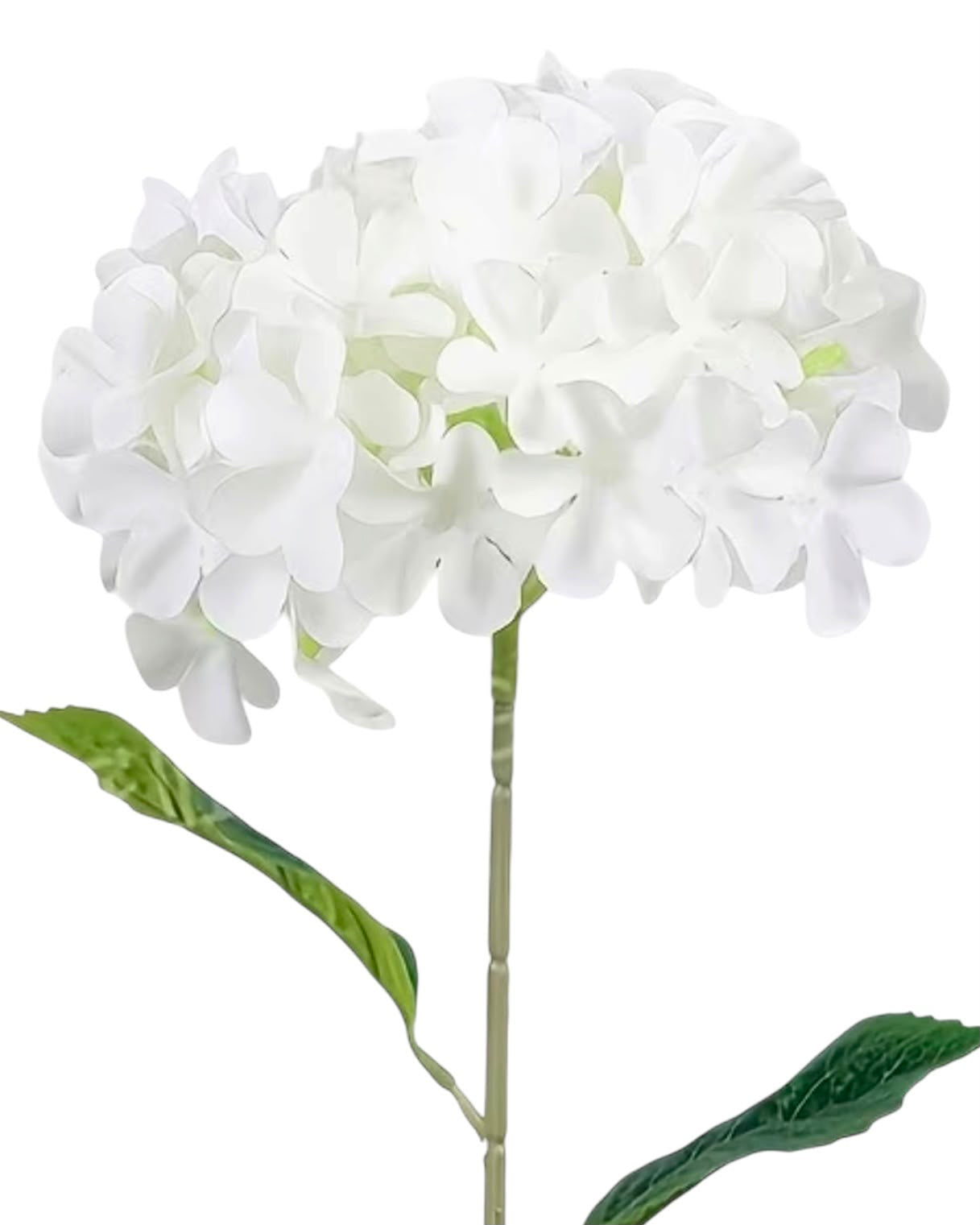 Artificial Tall Soft White Hydrangea Stem Faux Flower