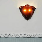 Retro Stained Glass Shell Skirt LED Wall Sconce – Art Deco Vintage Wall Light 1-Light