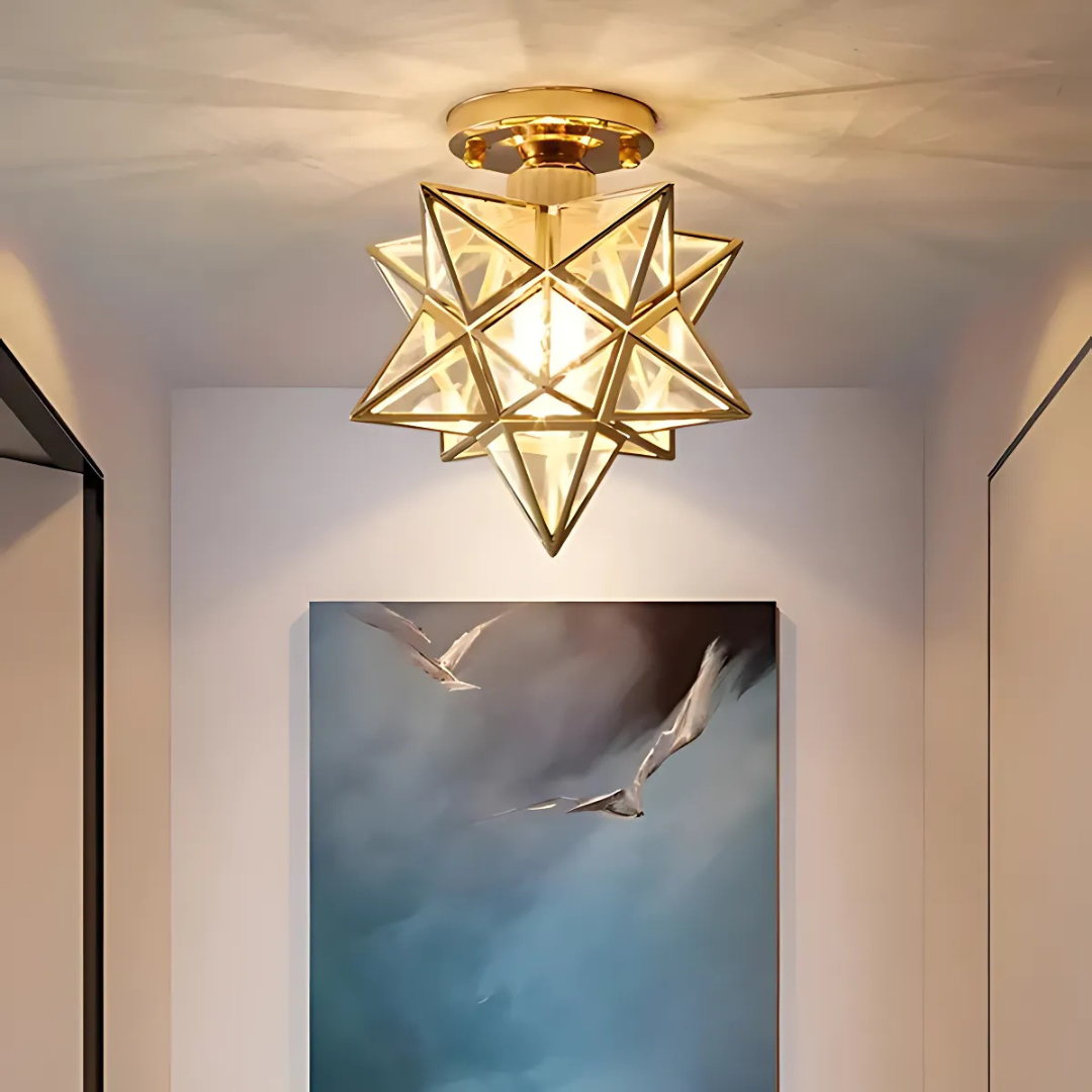 Modern Star-Shaped LED Ceiling Light – 1 Light