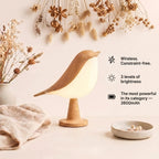 Bird Table Lamp LED Glowing Night Light Decorative Animal Desk Lamp for Bedroom