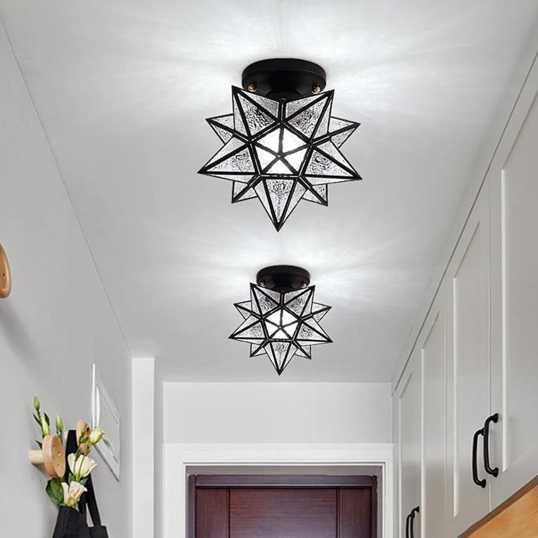Modern Star-Shaped LED Ceiling Light – 1 Light