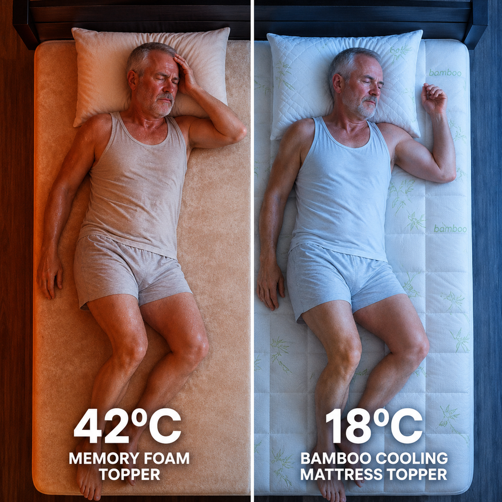BambooChill Bamboo Cooling Mattress Topper Breathable