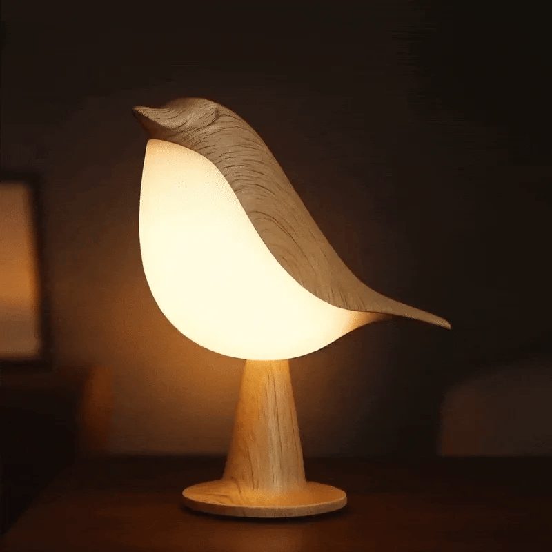 Bird Table Lamp LED Glowing Night Light Decorative Animal Desk Lamp for Bedroom
