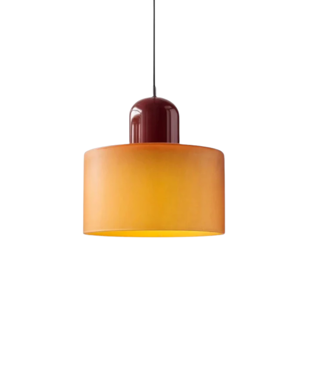 Modern Glass Cylinder Pendant 1-Light