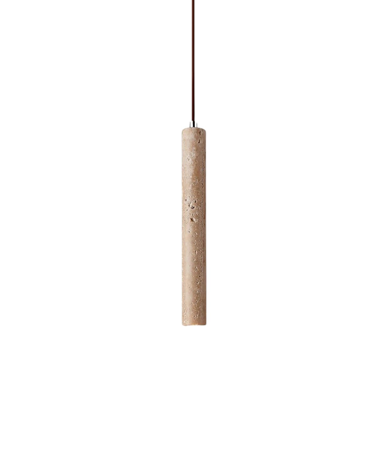 Minimalist Travertine Cylinder Pendant Light 1-Light